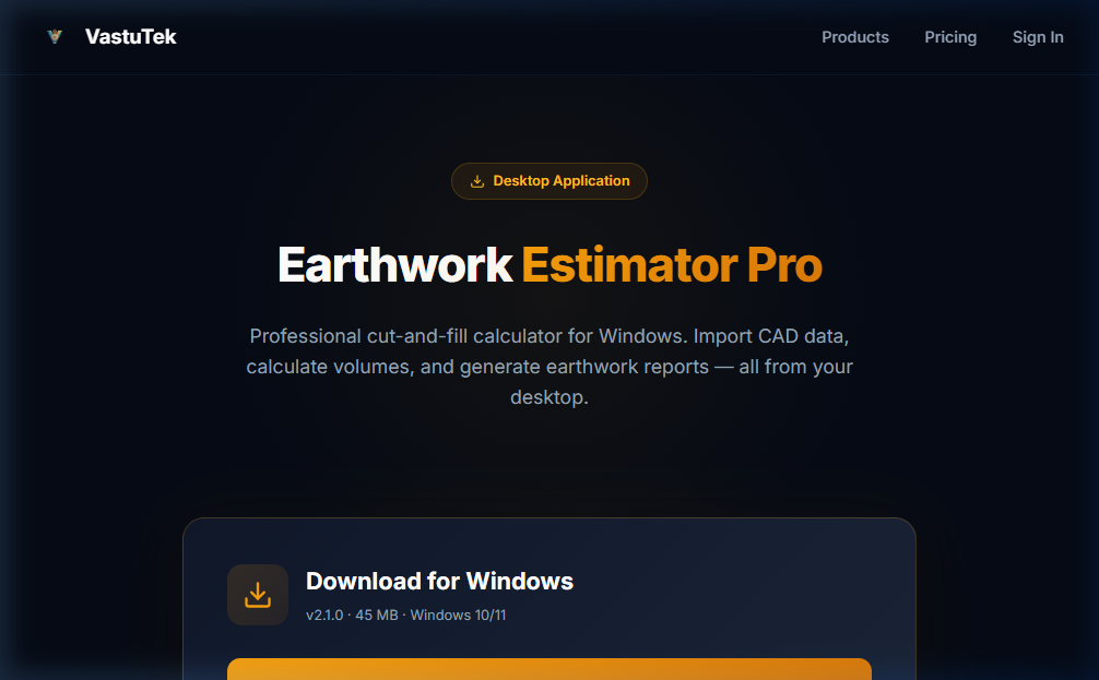 Earthwork Estimator Pro in action